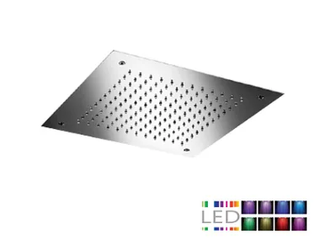SQ0-L7 - LED built-in stainless steel overhead shower with chromotherapy by Rubinetterie Mariani - view 2
